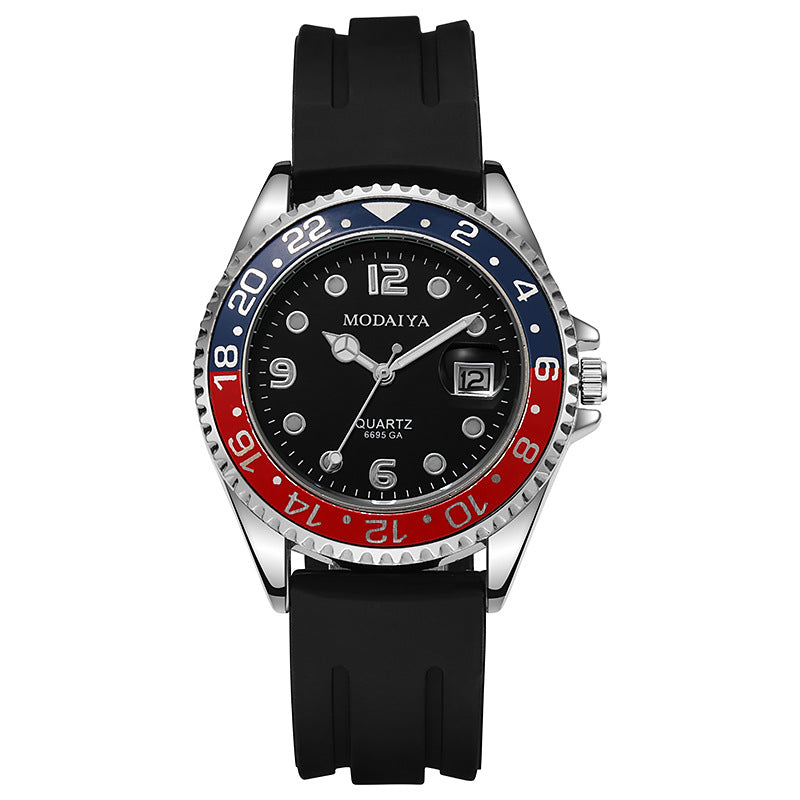 Reloj Urbano para Hombre – Calendario con Lente de Aumento y Bisel Deportivo