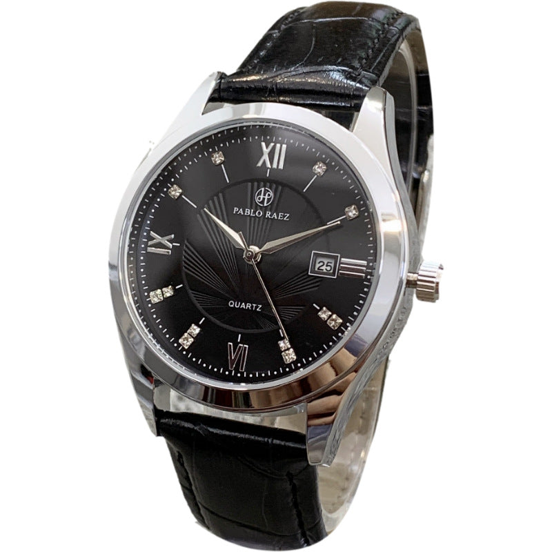Reloj Minimalista para Hombre con Calendario – Cuarzo y Cristal Mineral