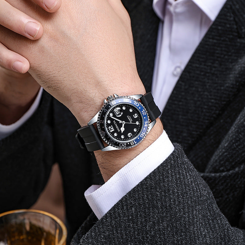 Reloj Urbano para Hombre – Calendario con Lente de Aumento y Bisel Deportivo